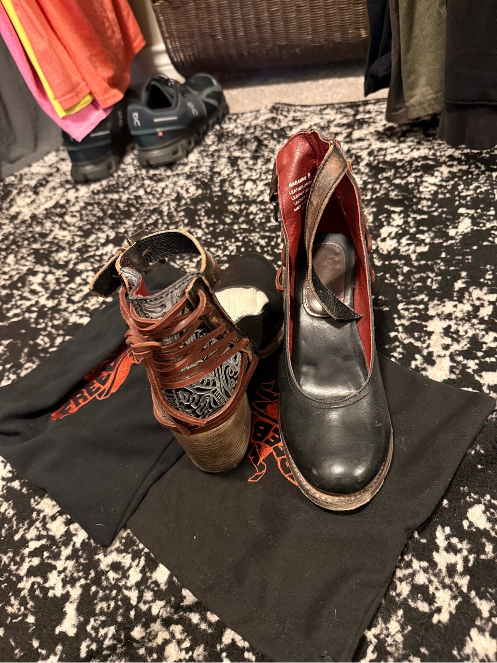Freebird by Steven Black and Brown Leather Heeled shoes